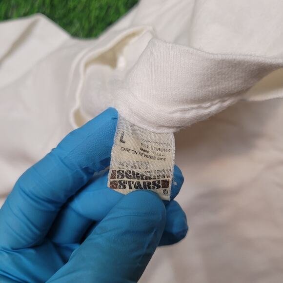 VTG 1986 North Skippers Long Sleeve T-Shirt Mens Small Sleeve Hit Single Stitch - Picture 8 of 8